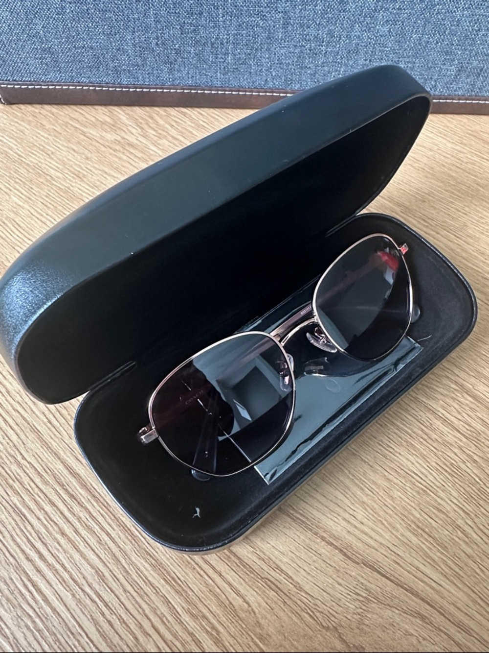 Coach Rose Gold Frame Sunglasses with Brown Lenses & case - Picture 15 of 16